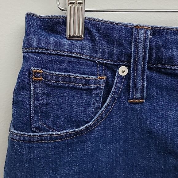 Madewell Stretch Denim Straight Mini Skirt Step-Hem Edition 26 - Picture 4 of 16